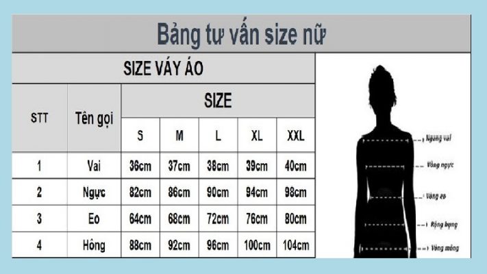 Size áo thương hiệu IVY Moda