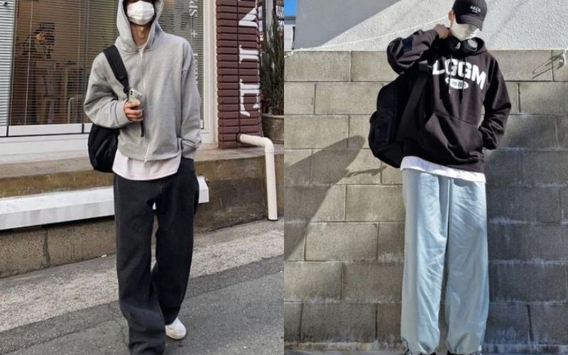 Áo hoodie oversize dành cho nam thường mang phong cách streetwear