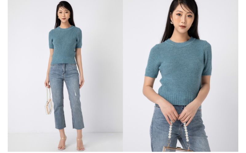 Áo mongtoghi và quần jeans là một sự kết hợp hoàn hảo